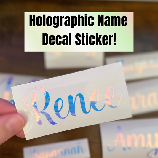 Holographic Personalized Name Decal Sticker