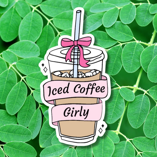Iced Coffee Girly Sticker