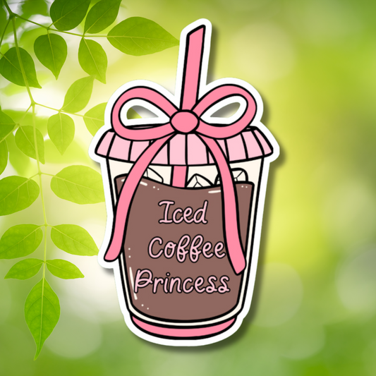 Iced Coffee Princess Sticker