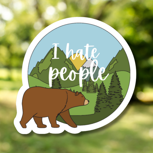 I Hate People Sticker
