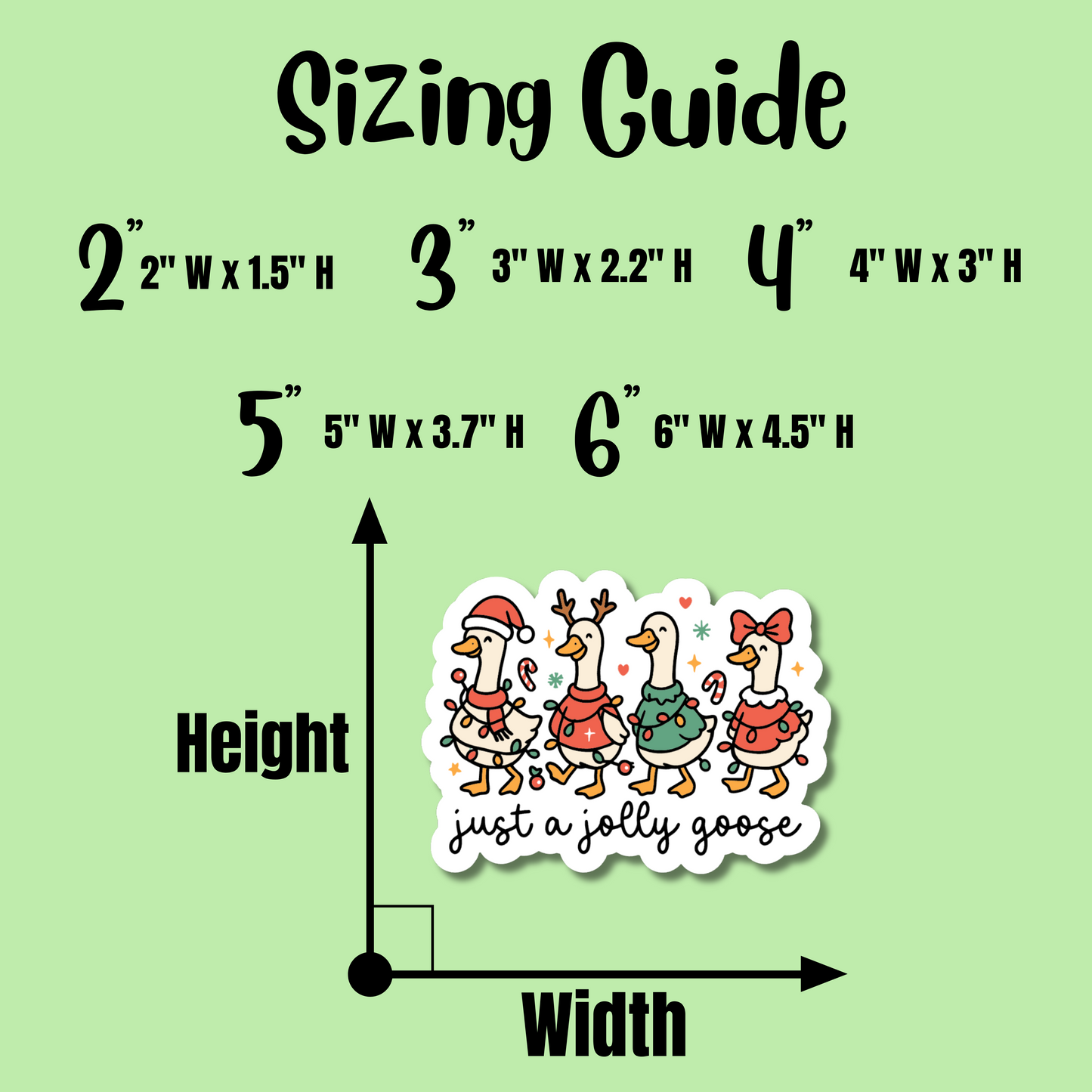 Jolly Goose Christmas Sticker