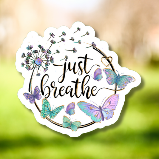 Just Breathe Sticker