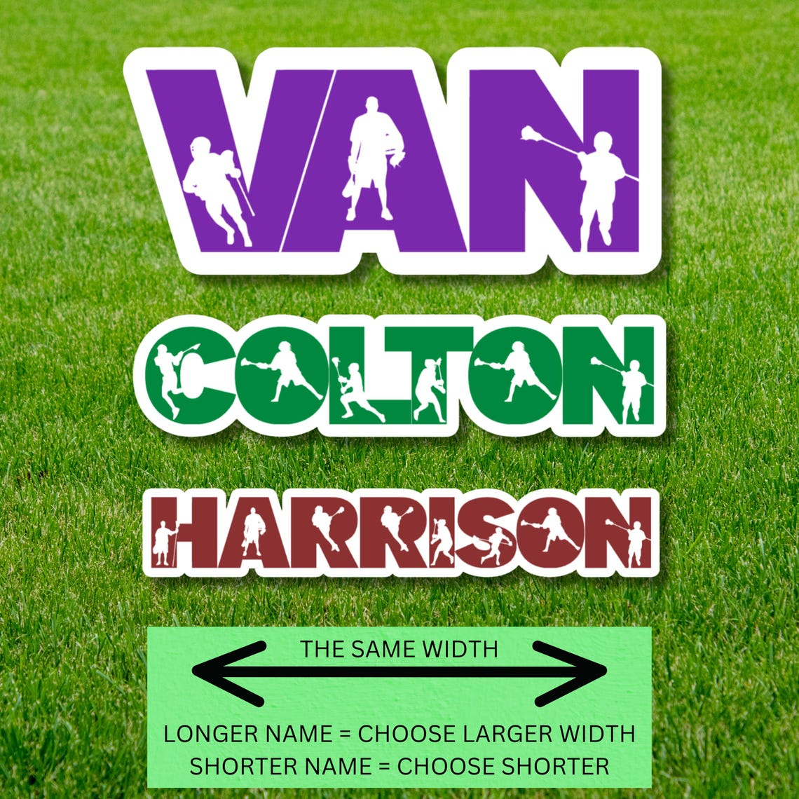 Lacrosse Personalized Name Sticker