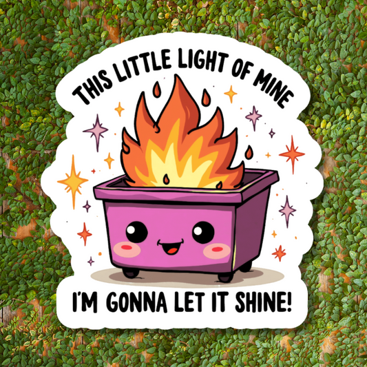 Pink This Little Light Of Mine, I'm Gonna To Let It Shine Sticker