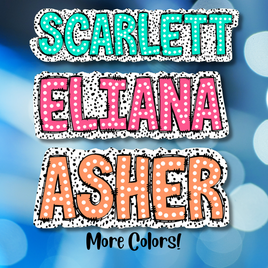 Marquee Letters Personalized Name Sticker