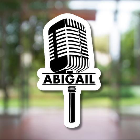 Microphone Personalized Sticker