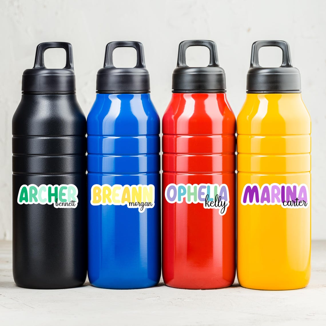 Full Name Multi Color Personalized Stickers