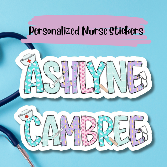 Nurse Name Personalized Stickers