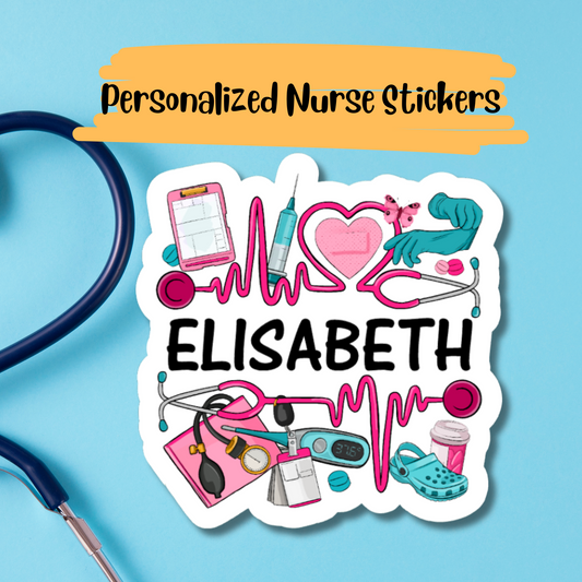 Nurse Name Personalized Stickers