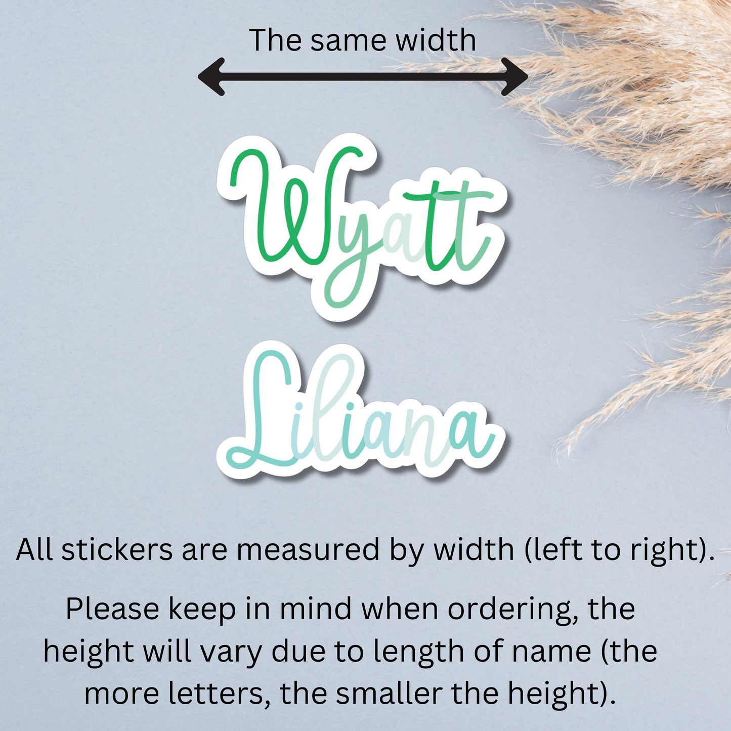 Ombre Personalized Name Stickers