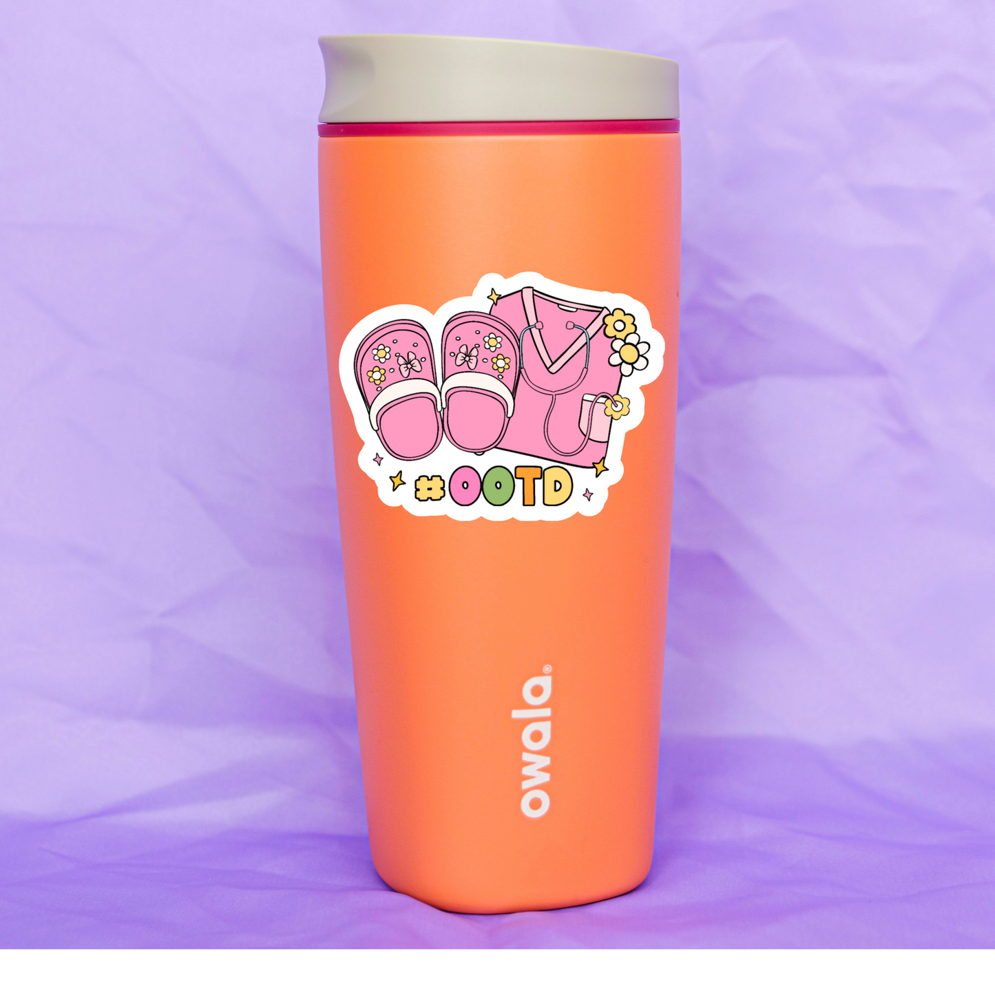OOTD Pink Nurse Sticker