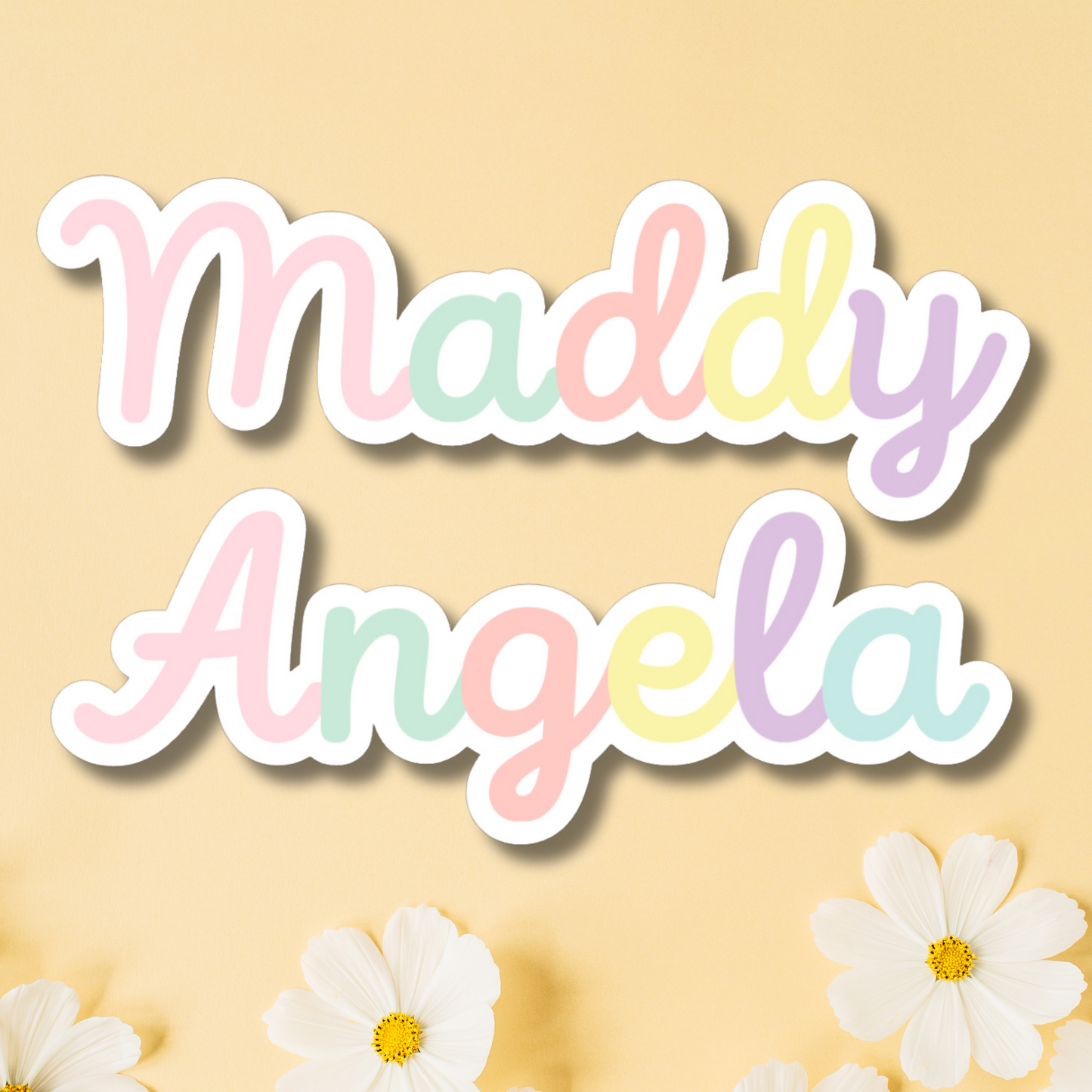 Pastel Personalized Name Sticker
