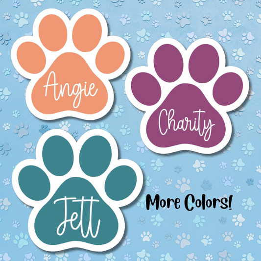 Paw Print Personalized Sticker