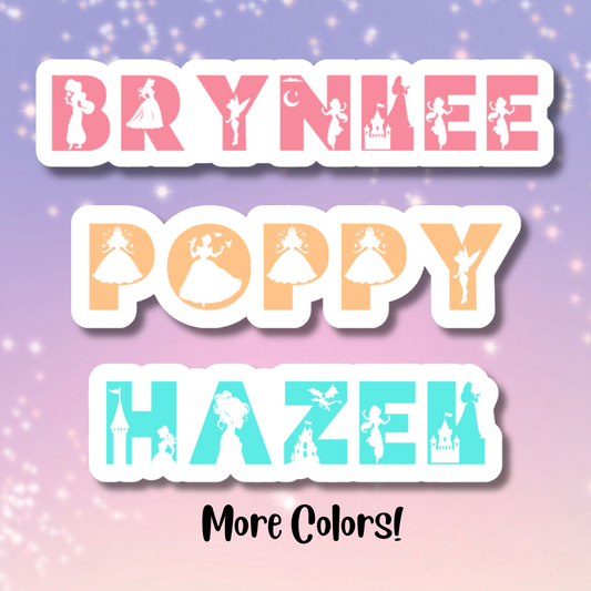 Princess Personalized Name Stickers