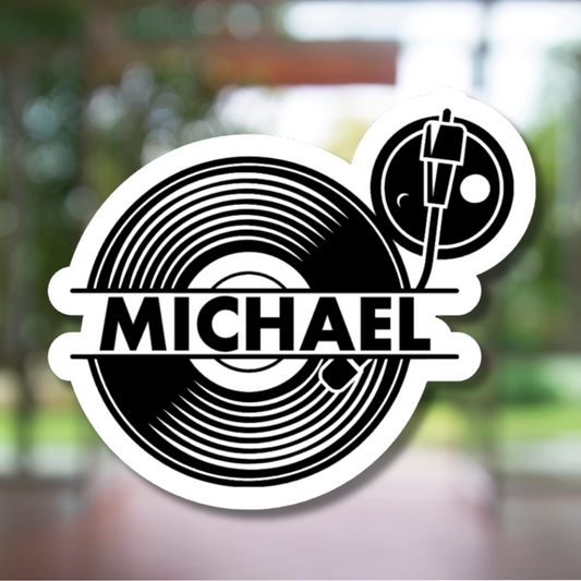 Record Player Personalized Sticker