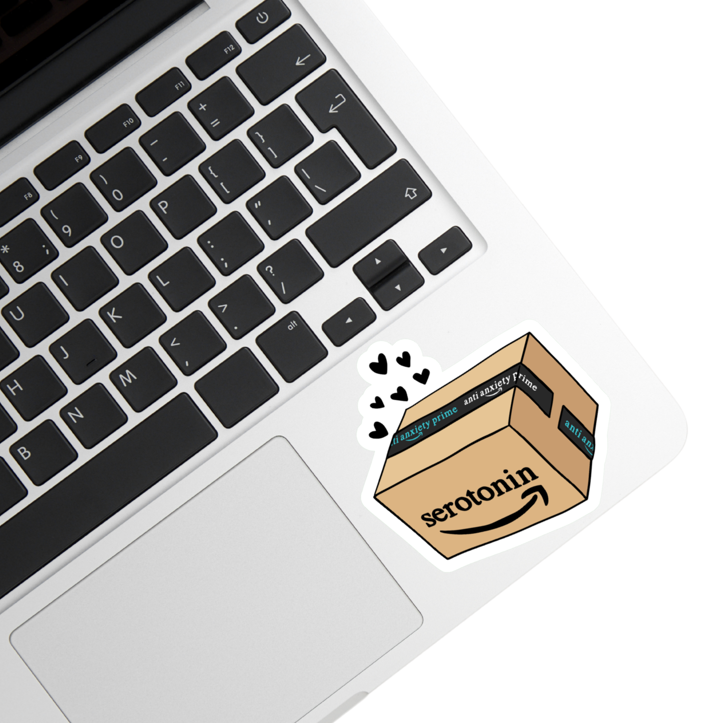 Serotonin Delivery Box Sticker, Anti-Anxiety Prime Parody