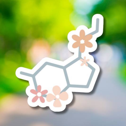 Serotonin Chemical Structure Sticker