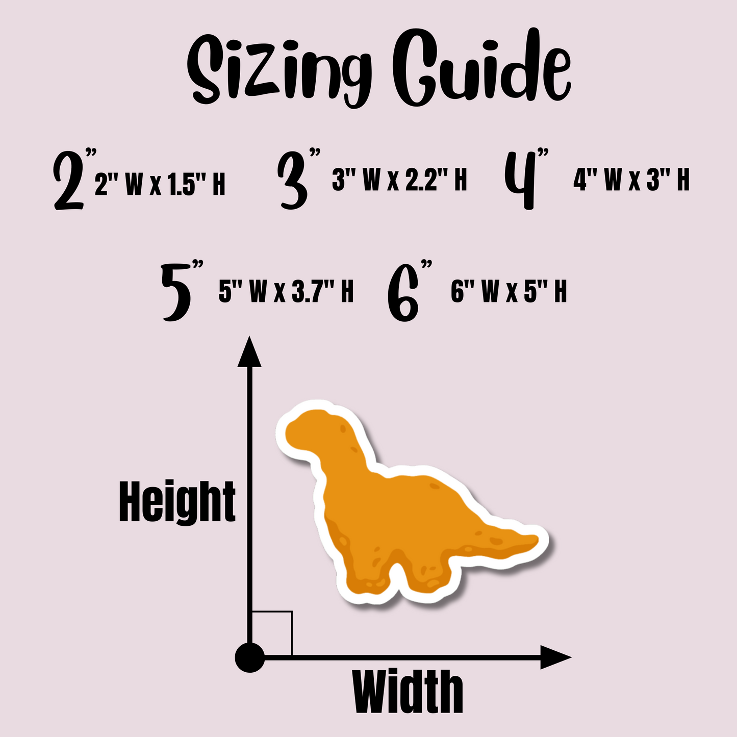 Dinosaur Dino Chicken Nugget Sticker
