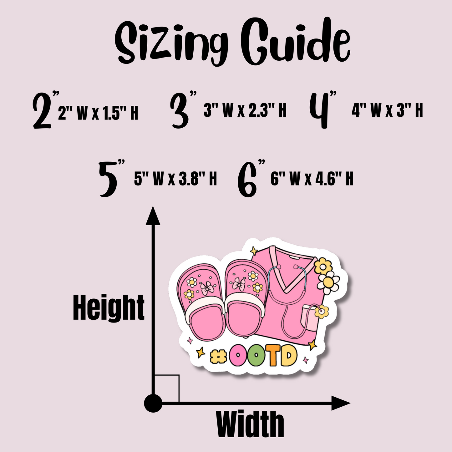 OOTD Pink Nurse Sticker
