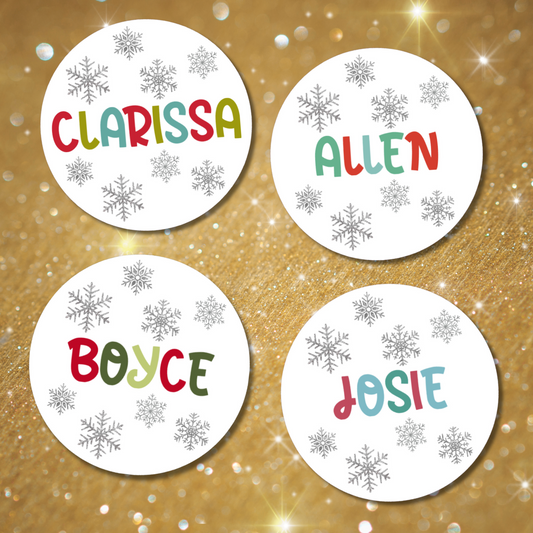 Snowflake Personalized Name Sticker