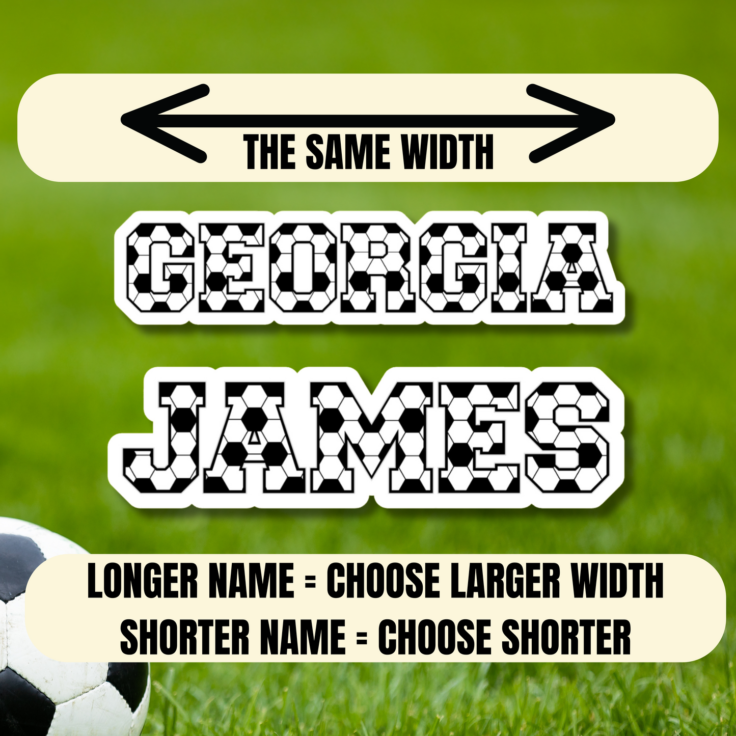 Soccer Personalized Name Sticker