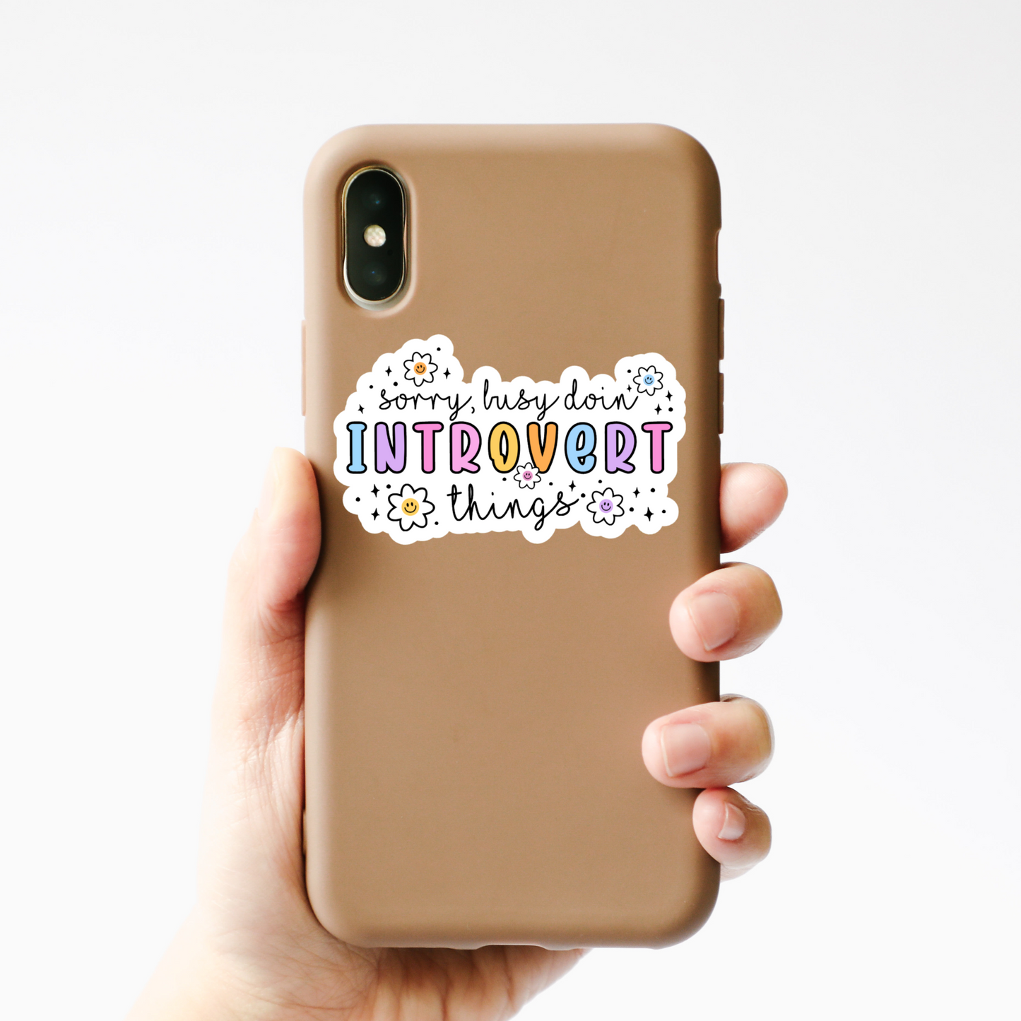 Sorry, I'm Busy Doin Introvert Things Sticker