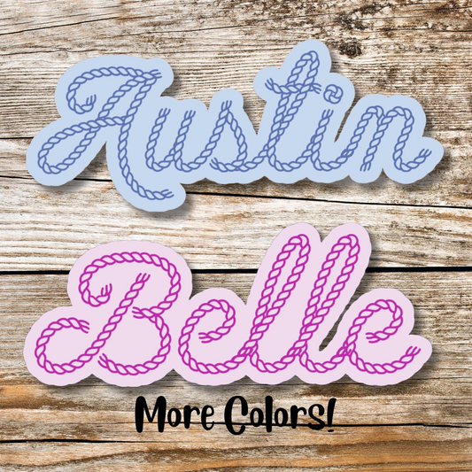 Rope Name Personalized Stickers